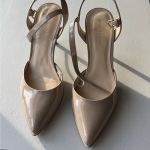 Beige Patent Leather Heels